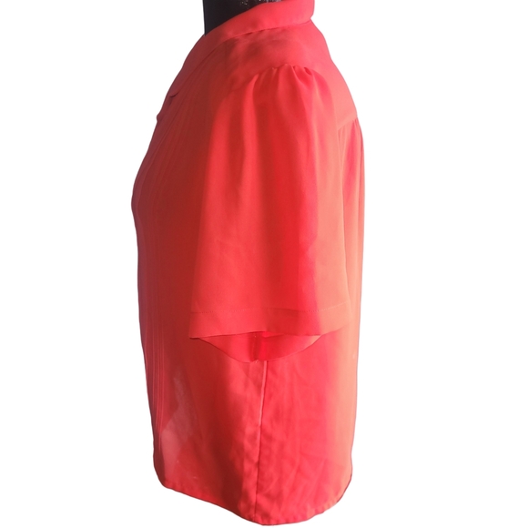The Bay Vintage Red Short Sleeve Blouse Sz.16 - Picture 5 of 7